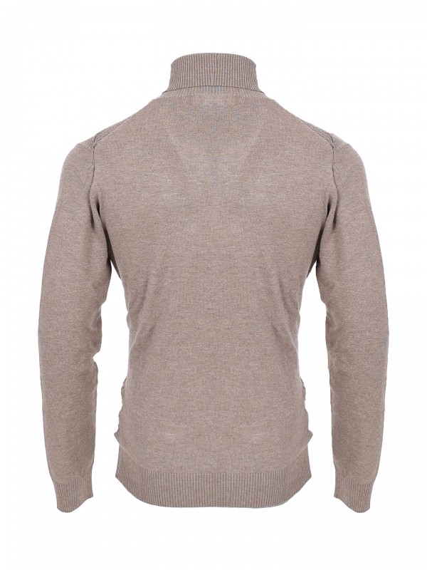 Turtleneck sweater with braided effect Turtleneck sweater with braided effect