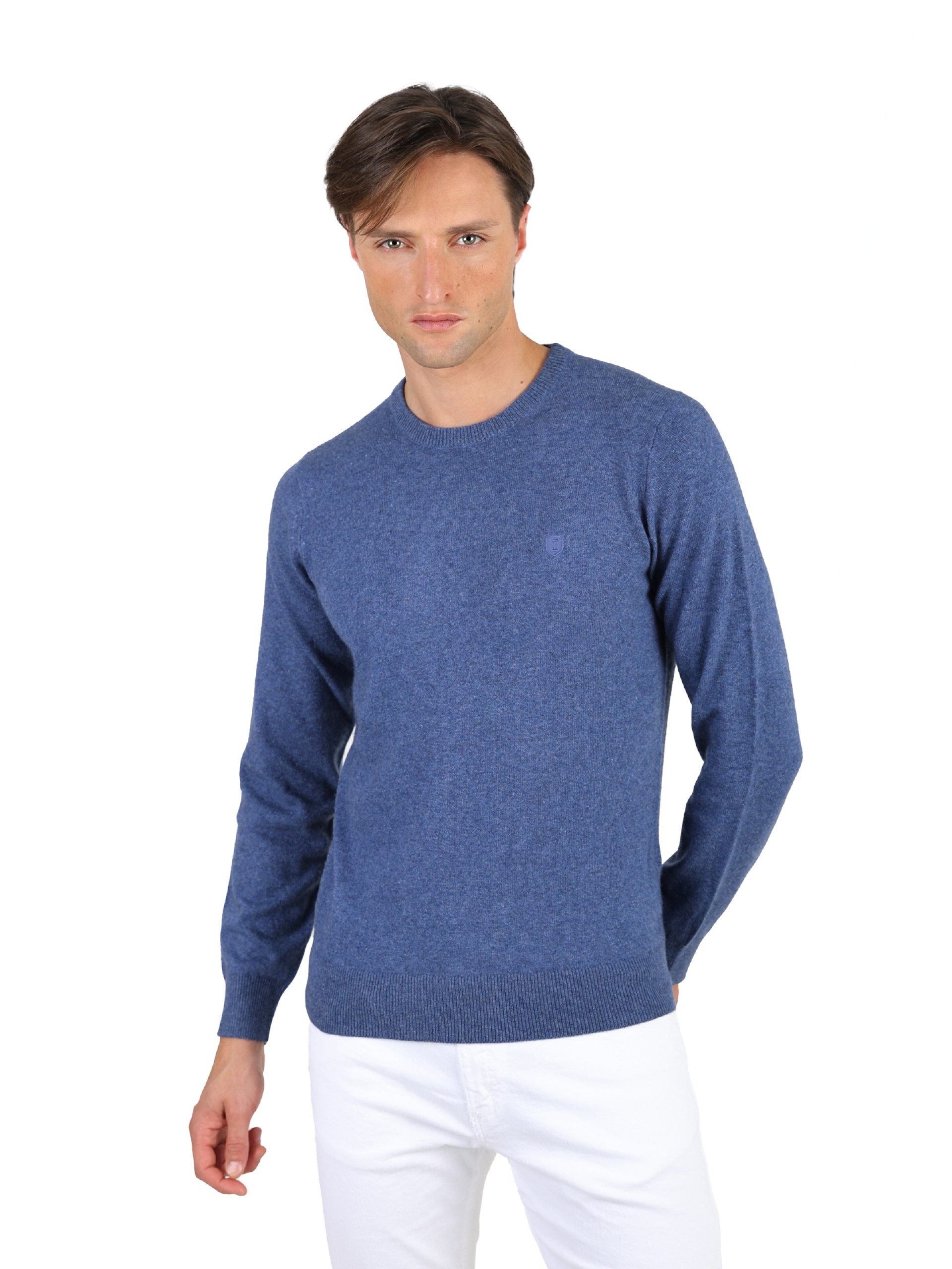 Cashmere crew neck knit