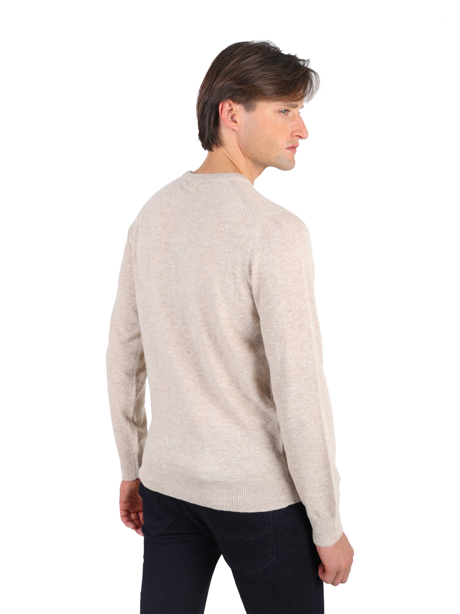 Cashmere crew neck knit
