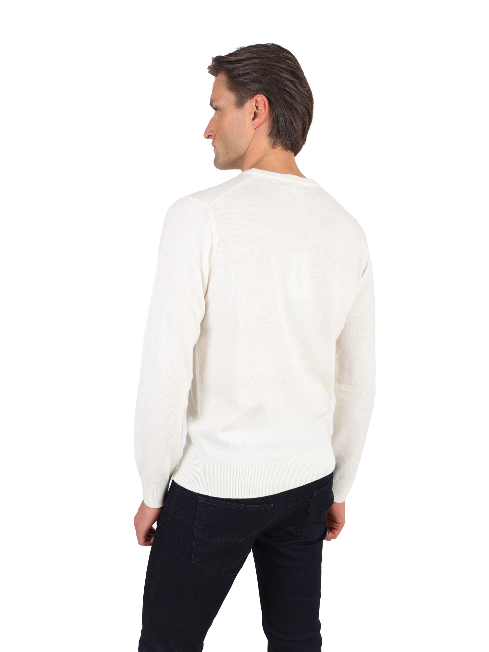 Cashmere crew neck knit