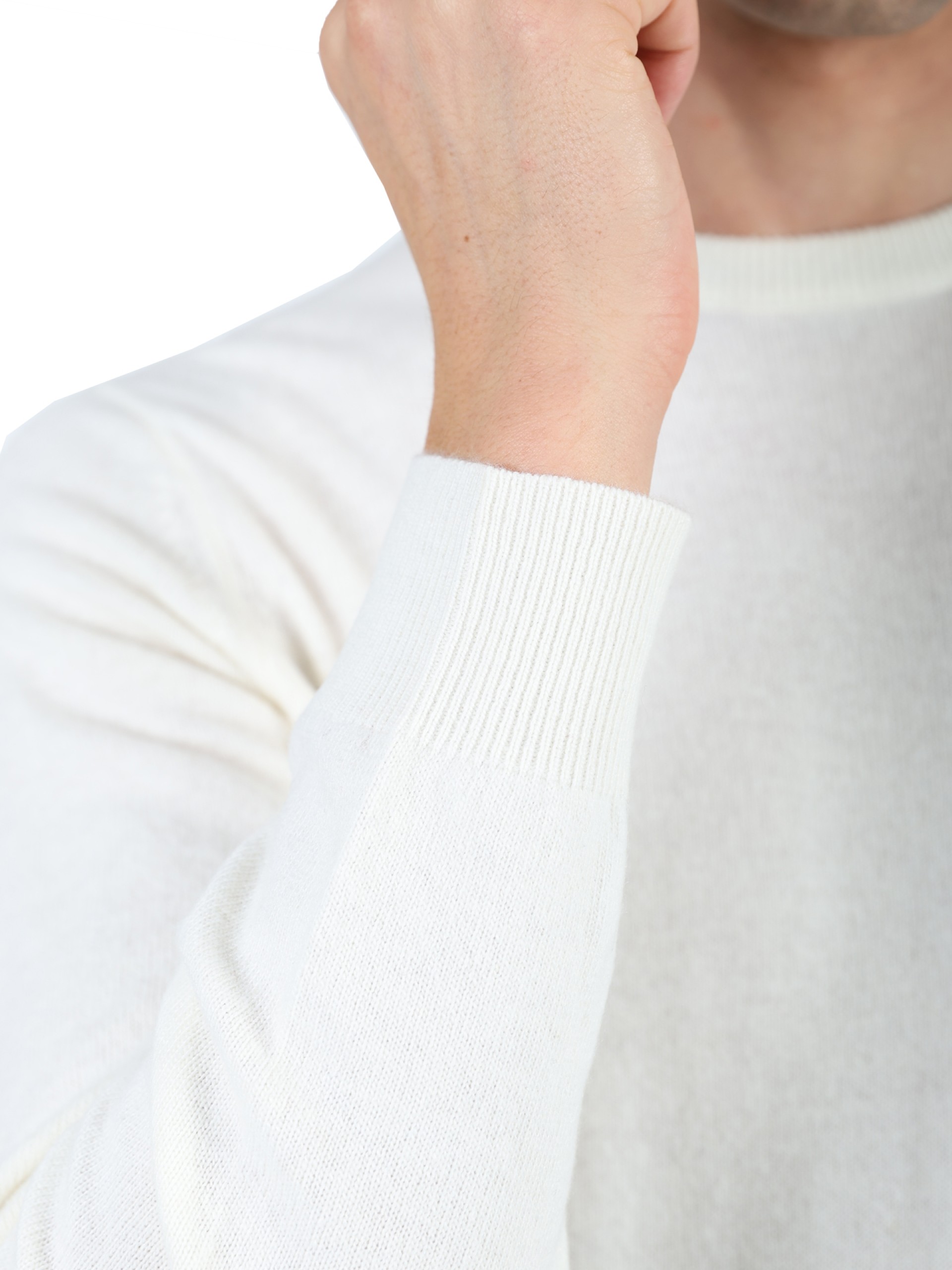 Cashmere crew neck knit