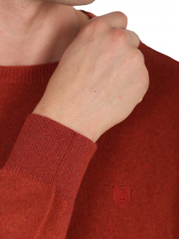 Malha gola redonda de caxemira Malha gola redonda de caxemira