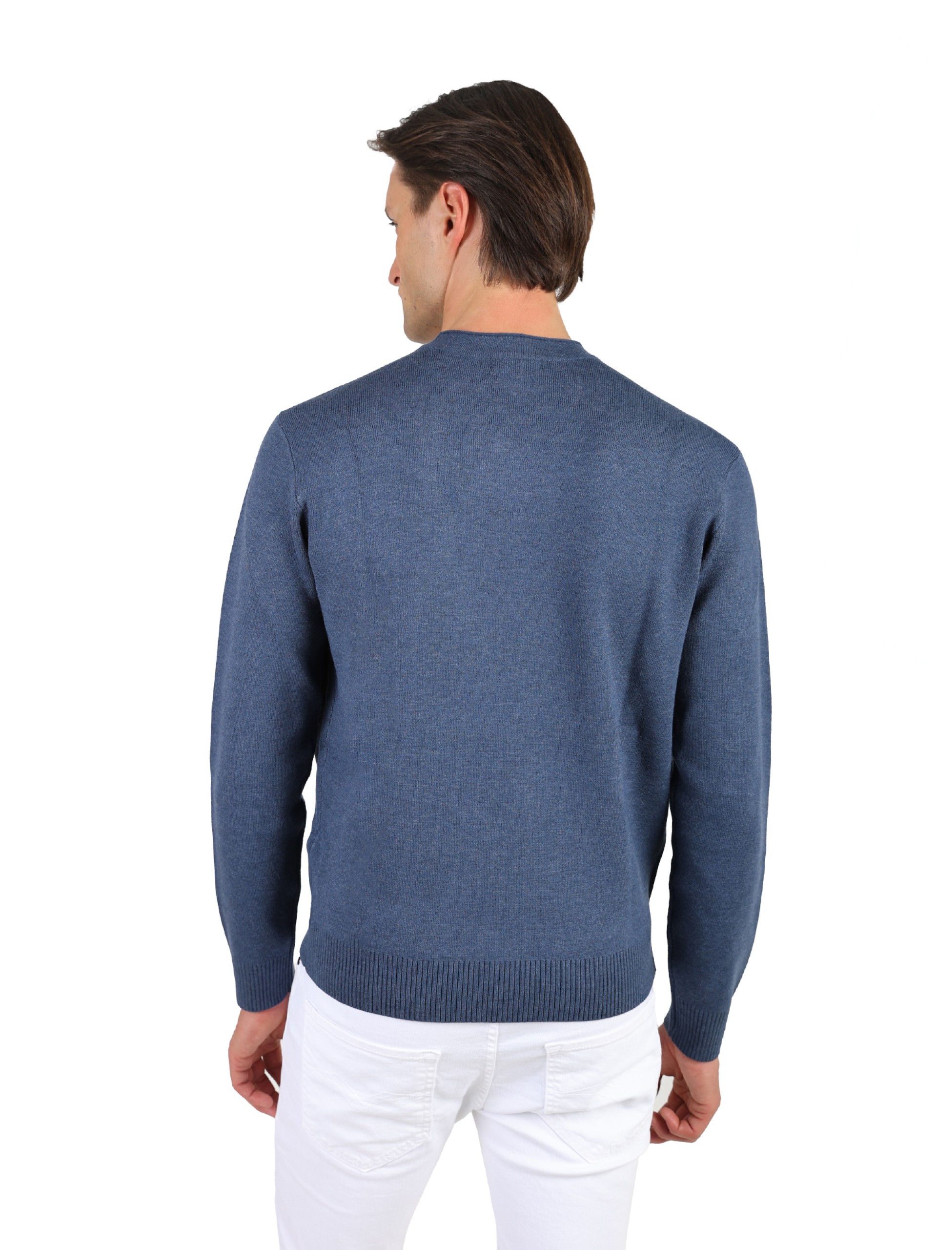 Structured crew-neck knit