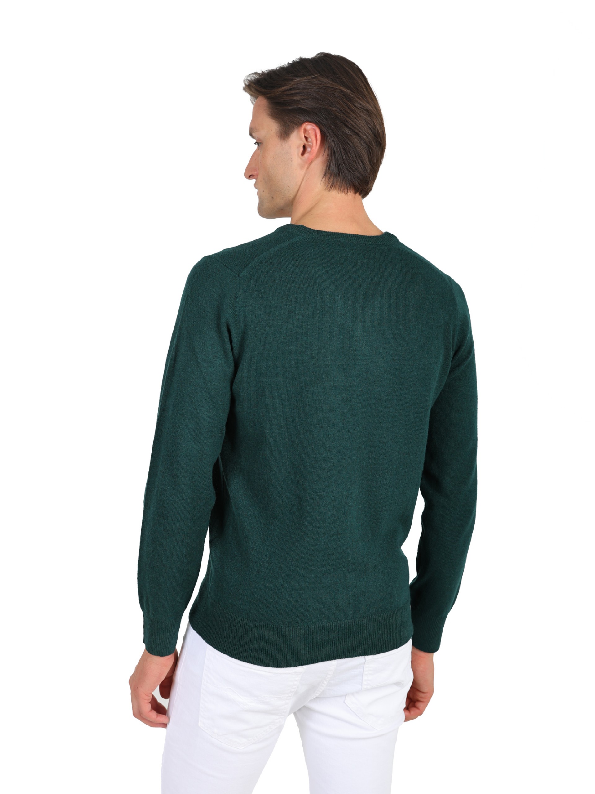 Jersey de cachemira con cuello en V