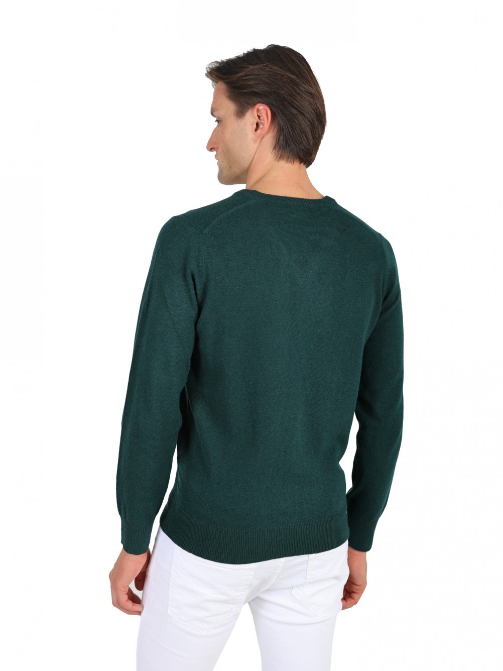 Camisola caxemira com decote em V