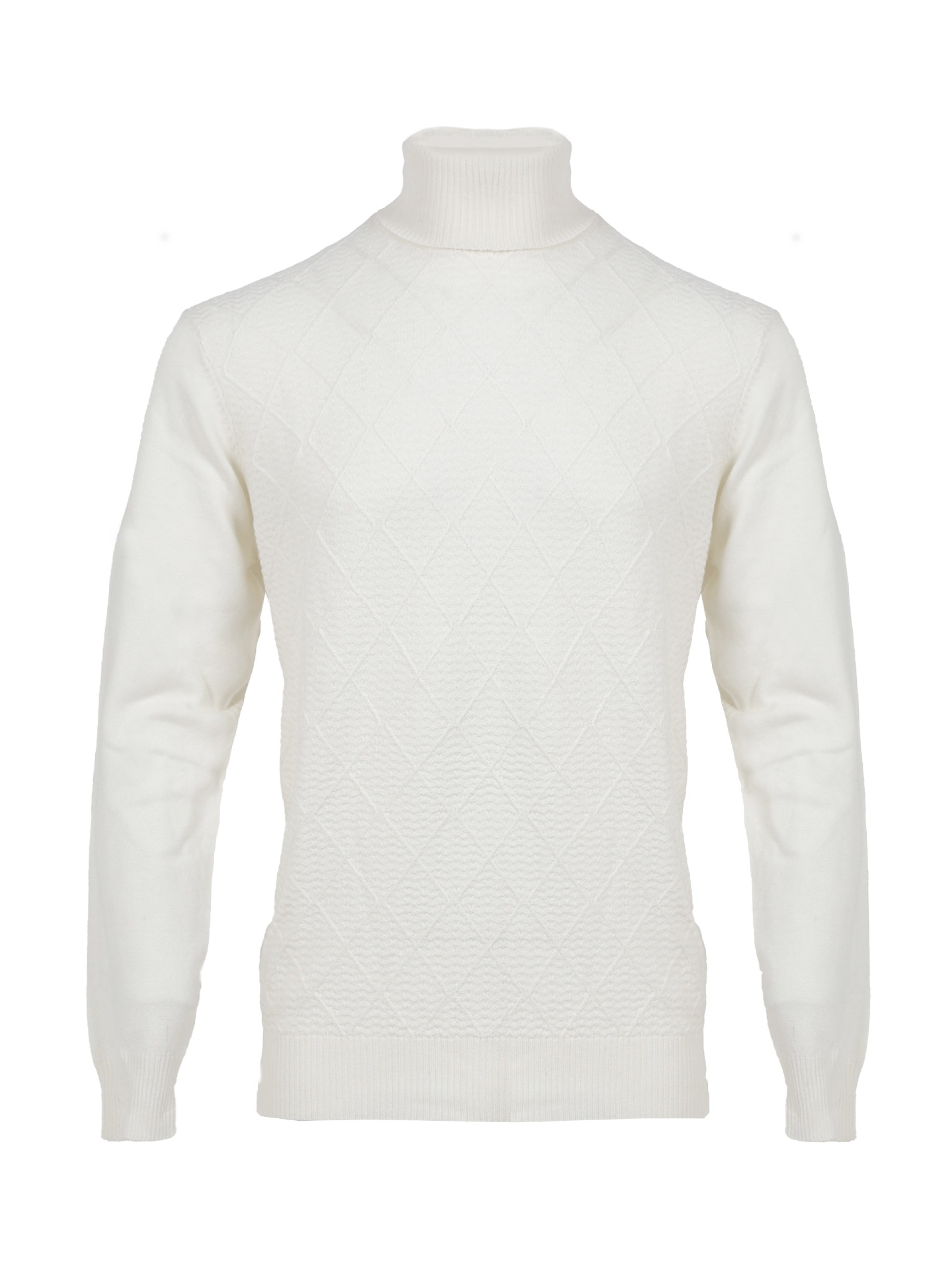 Jersey de cuello alto con efecto trenzado