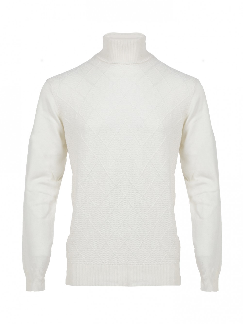 Jersey de cuello alto con efecto trenzado