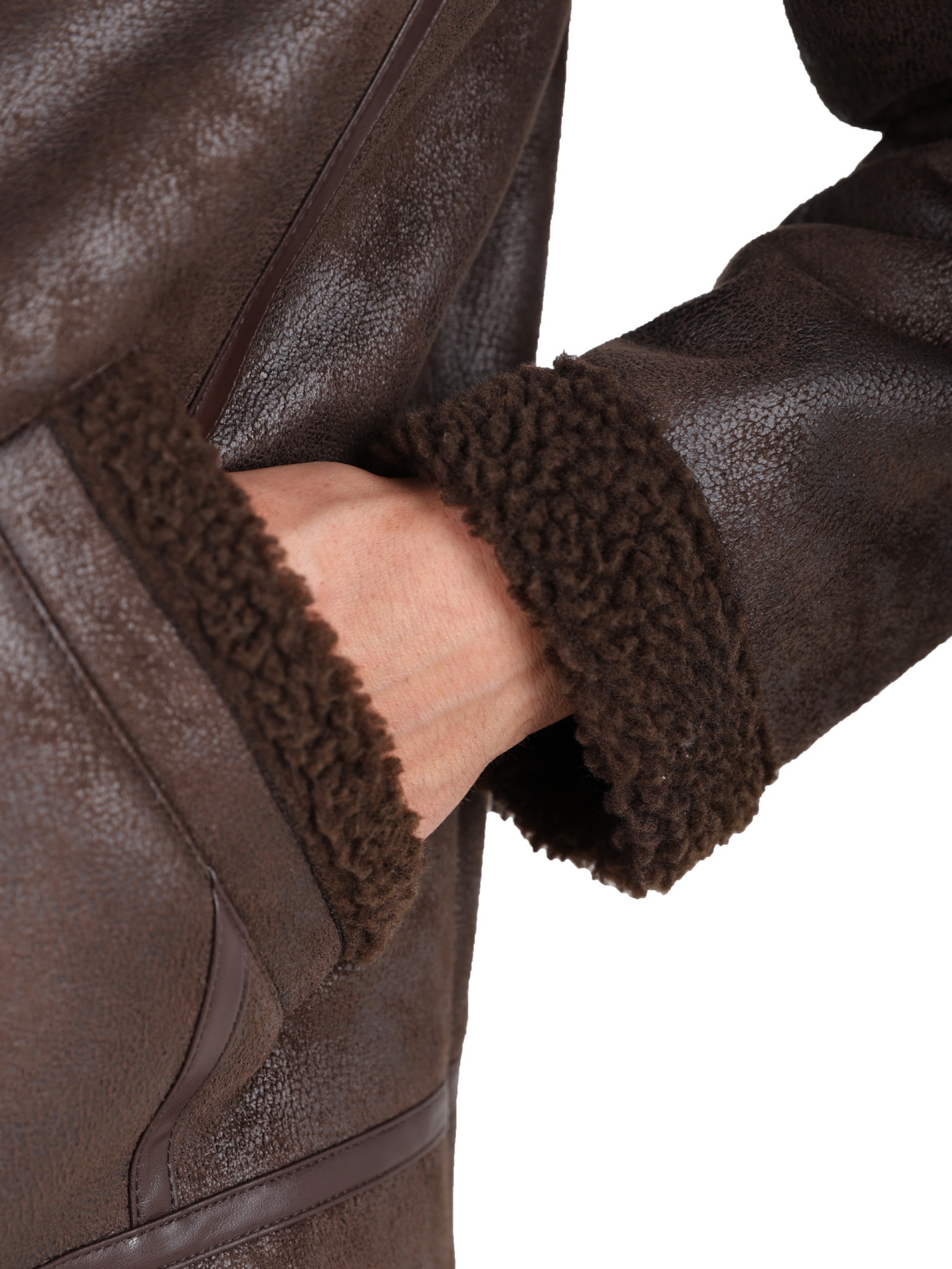 Blusão aviador com pormenores em pêlo