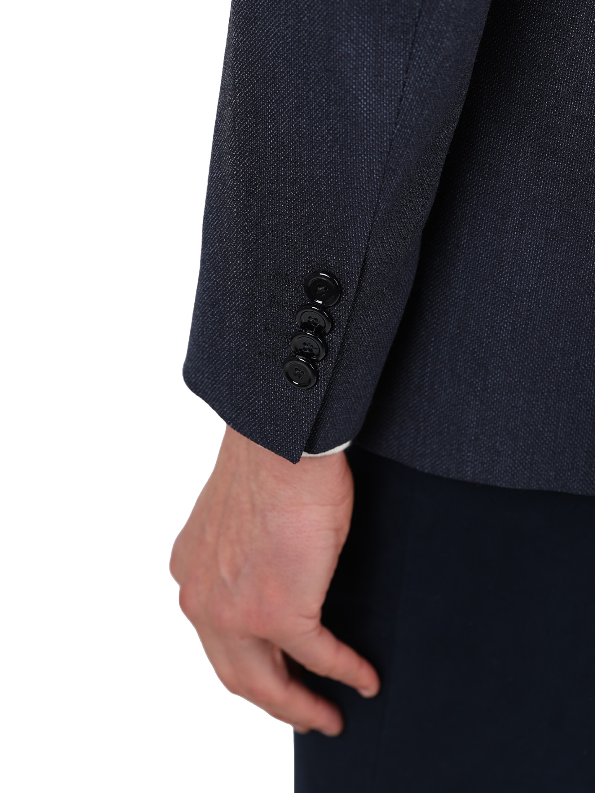 Wool blazer with micro pattern