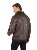 Aviator jacket with fur details Aviator jacket with fur details