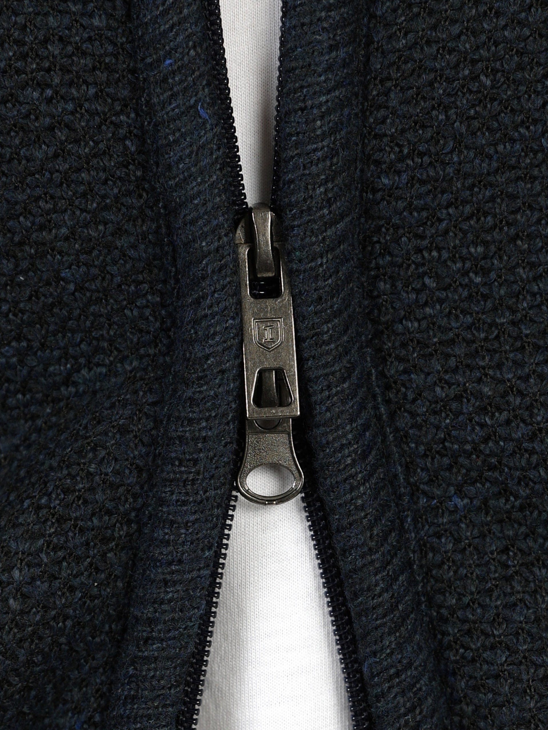 Knit jacket with brushed fleece