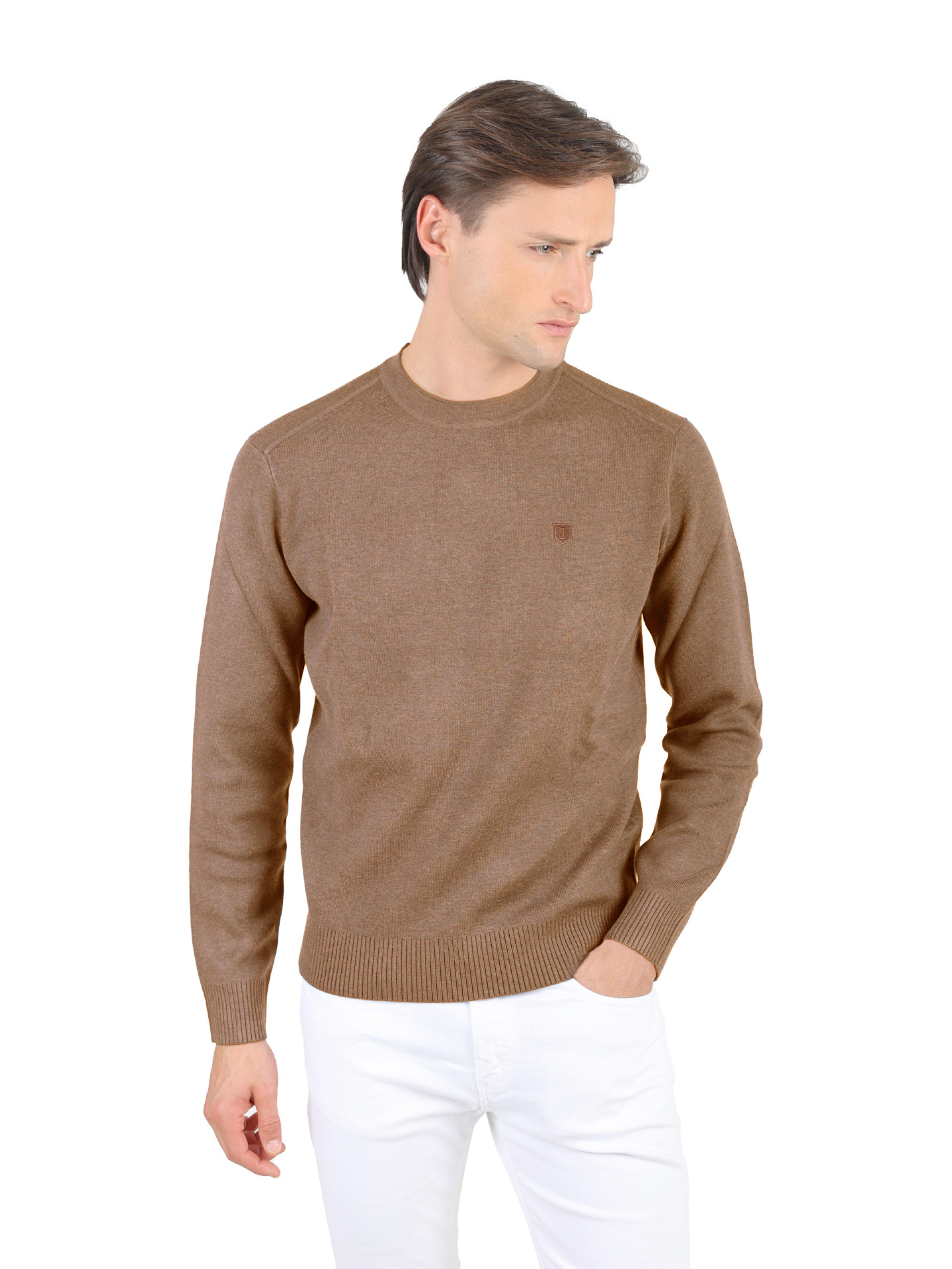 Structured crew-neck knit