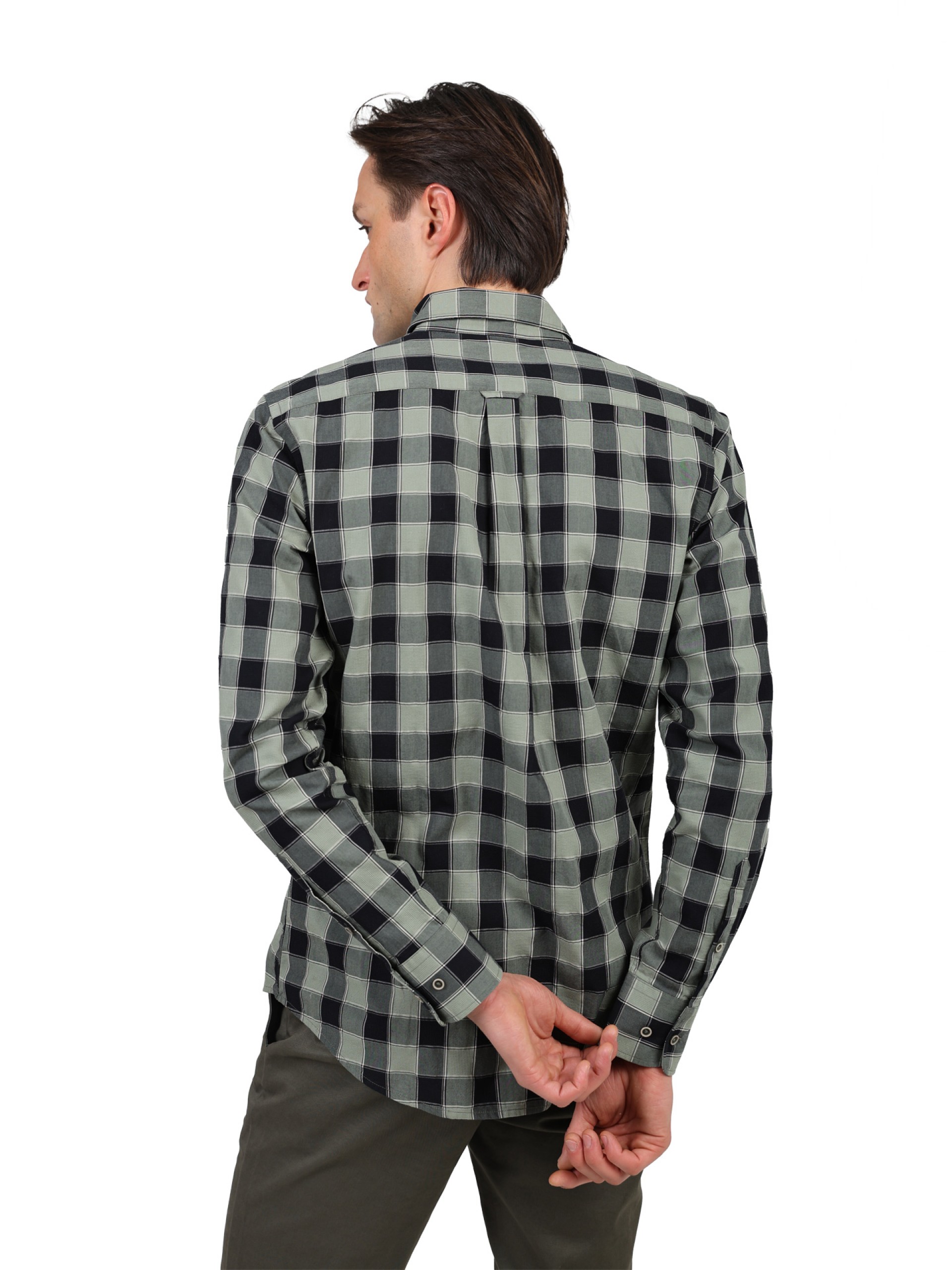 Camisa Casual em Algodão - Padrão Xadrez