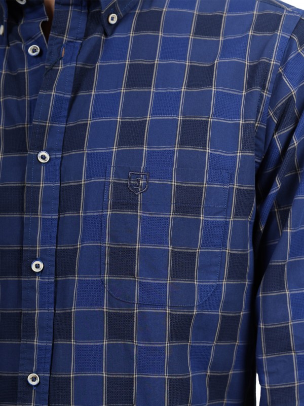 Camisa Casual em Algodão - Padrão Xadrez Camisa Casual em Algodão - Padrão Xadrez