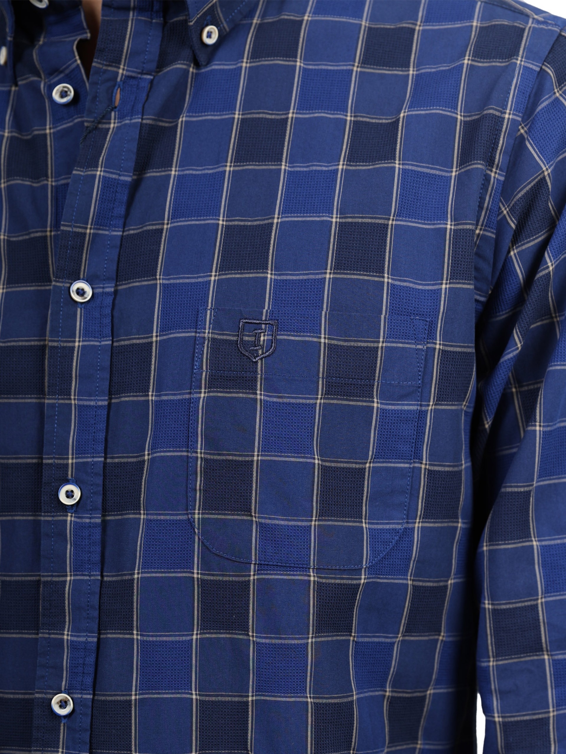 Camisa Casual em Algodão - Padrão Xadrez