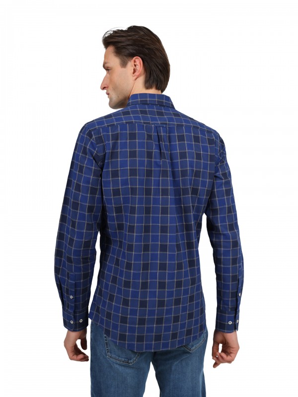 Camisa Casual em Algodão - Padrão Xadrez Camisa Casual em Algodão - Padrão Xadrez