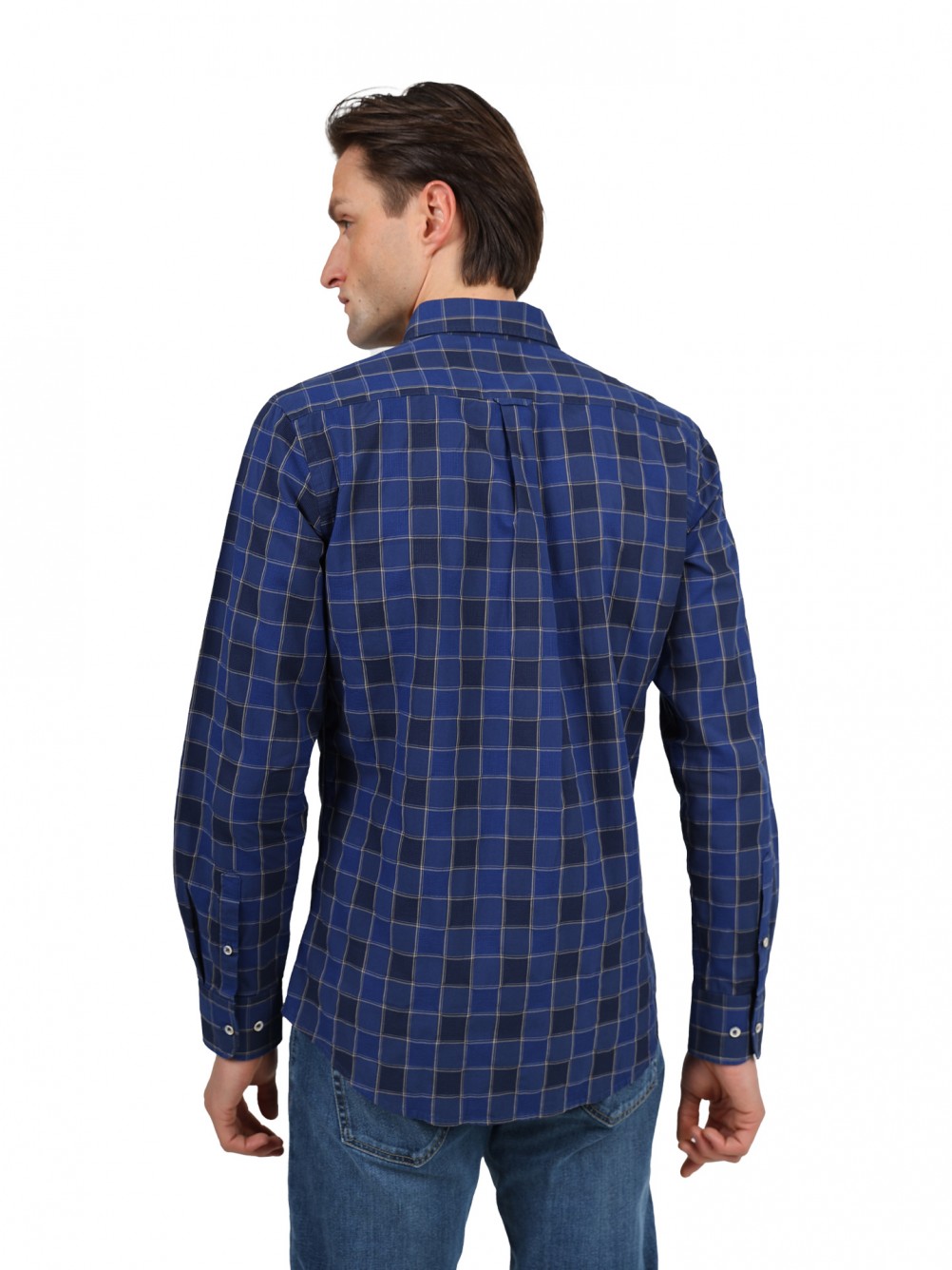Camisa Casual em Algodão - Padrão Xadrez
