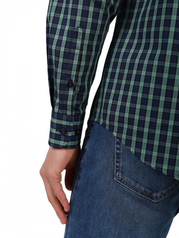 Camisa Casual em Algodão - Padrão Xadrez Camisa Casual em Algodão - Padrão Xadrez