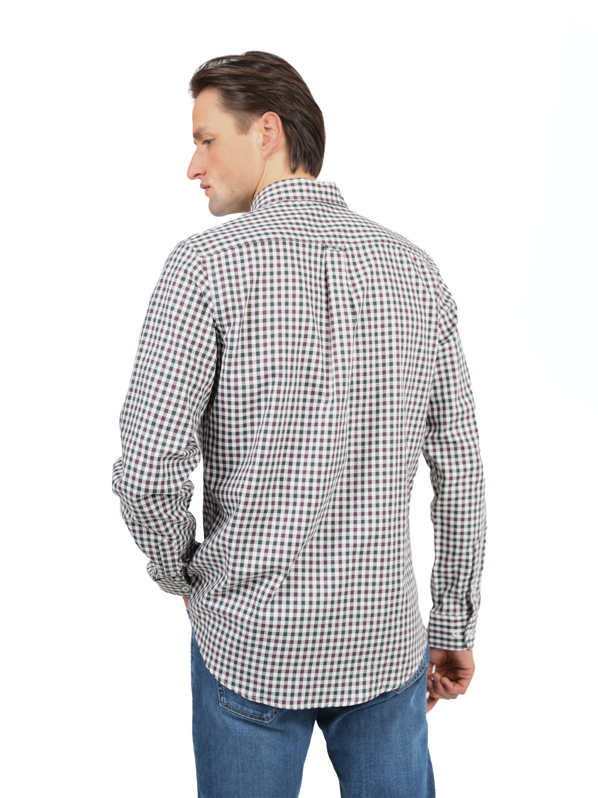 Men's Casual Cotton Shirt - Check Pattern
