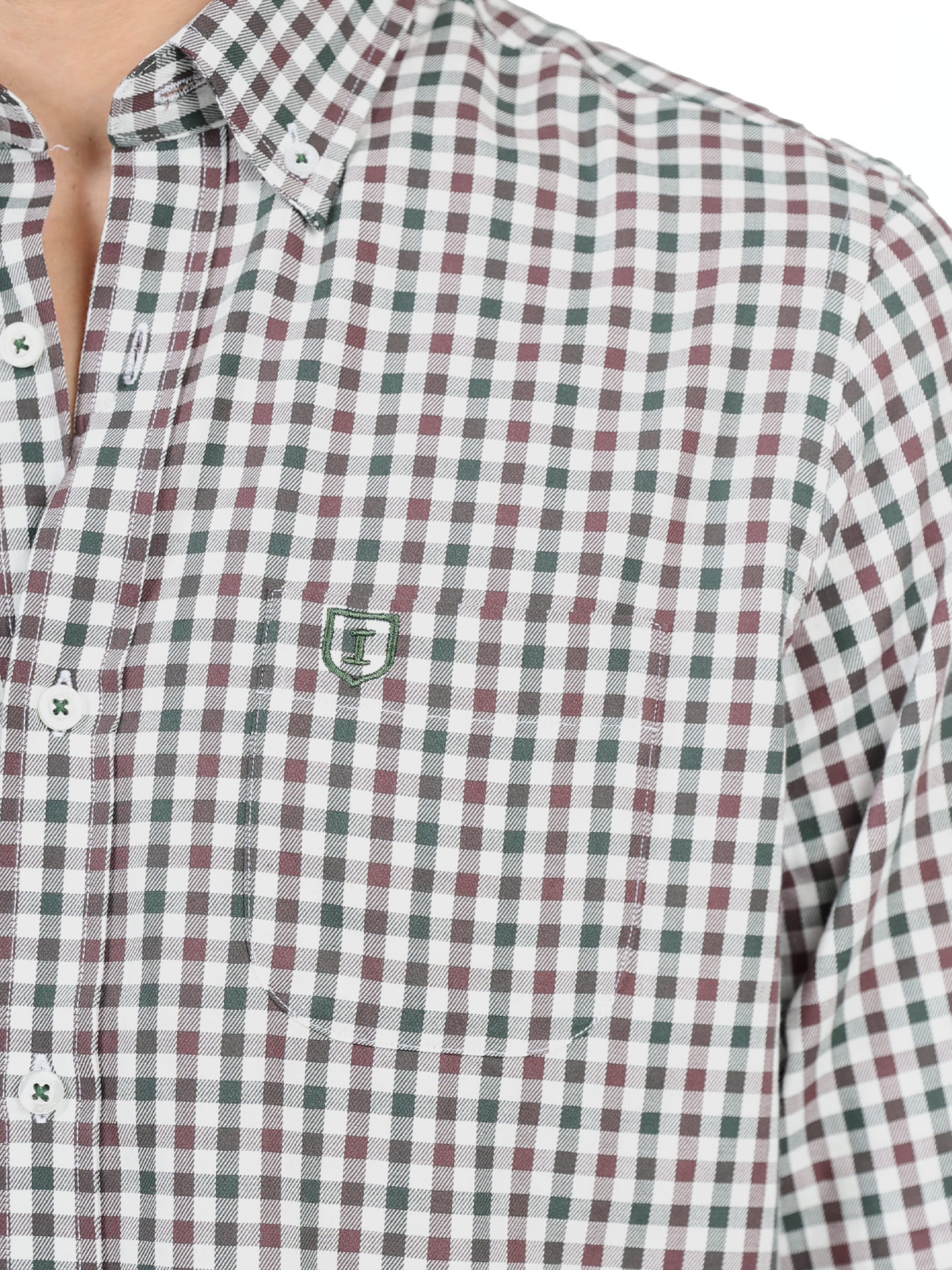 Men's Casual Cotton Shirt - Check Pattern