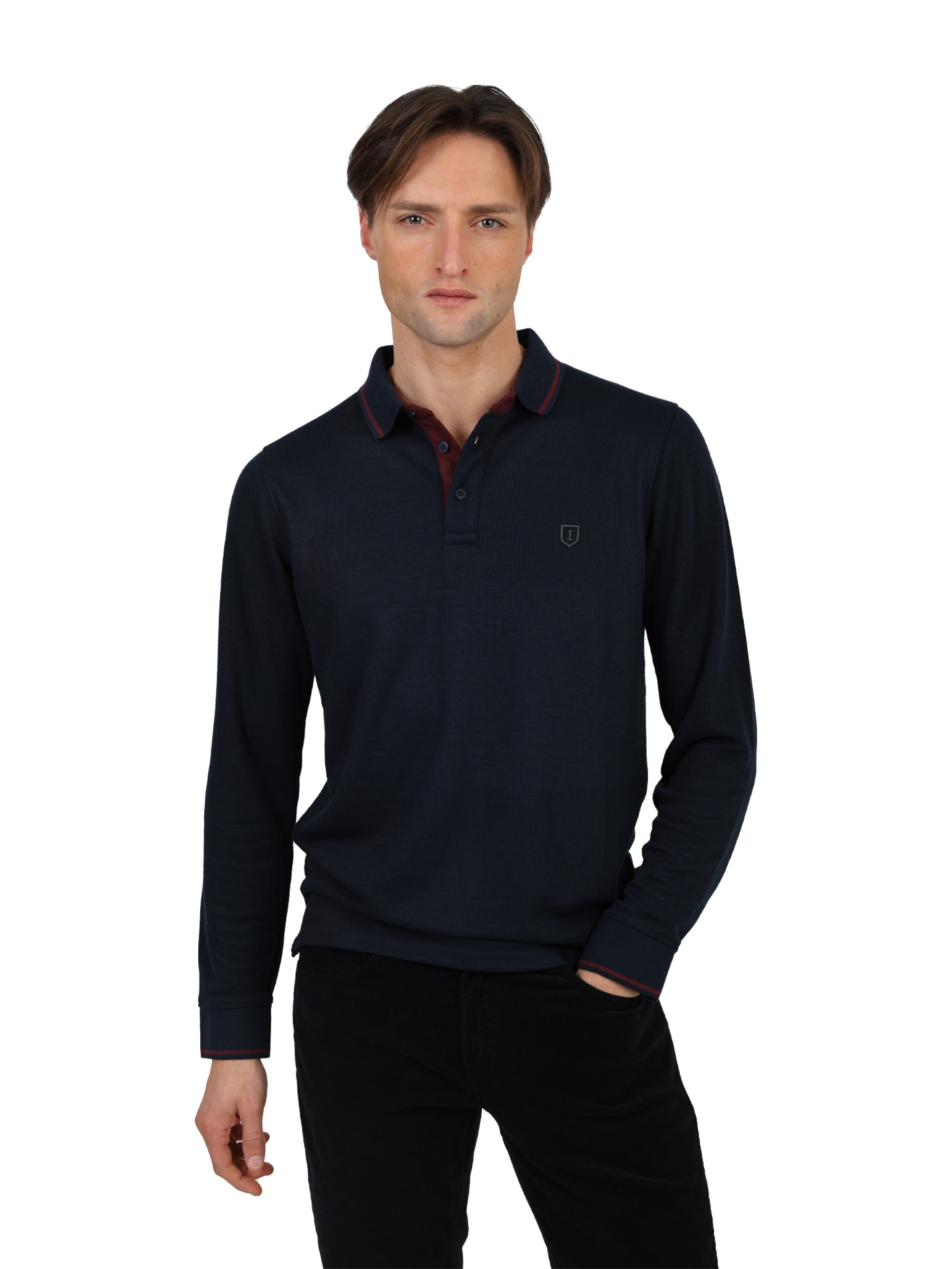 Long-sleeve polo