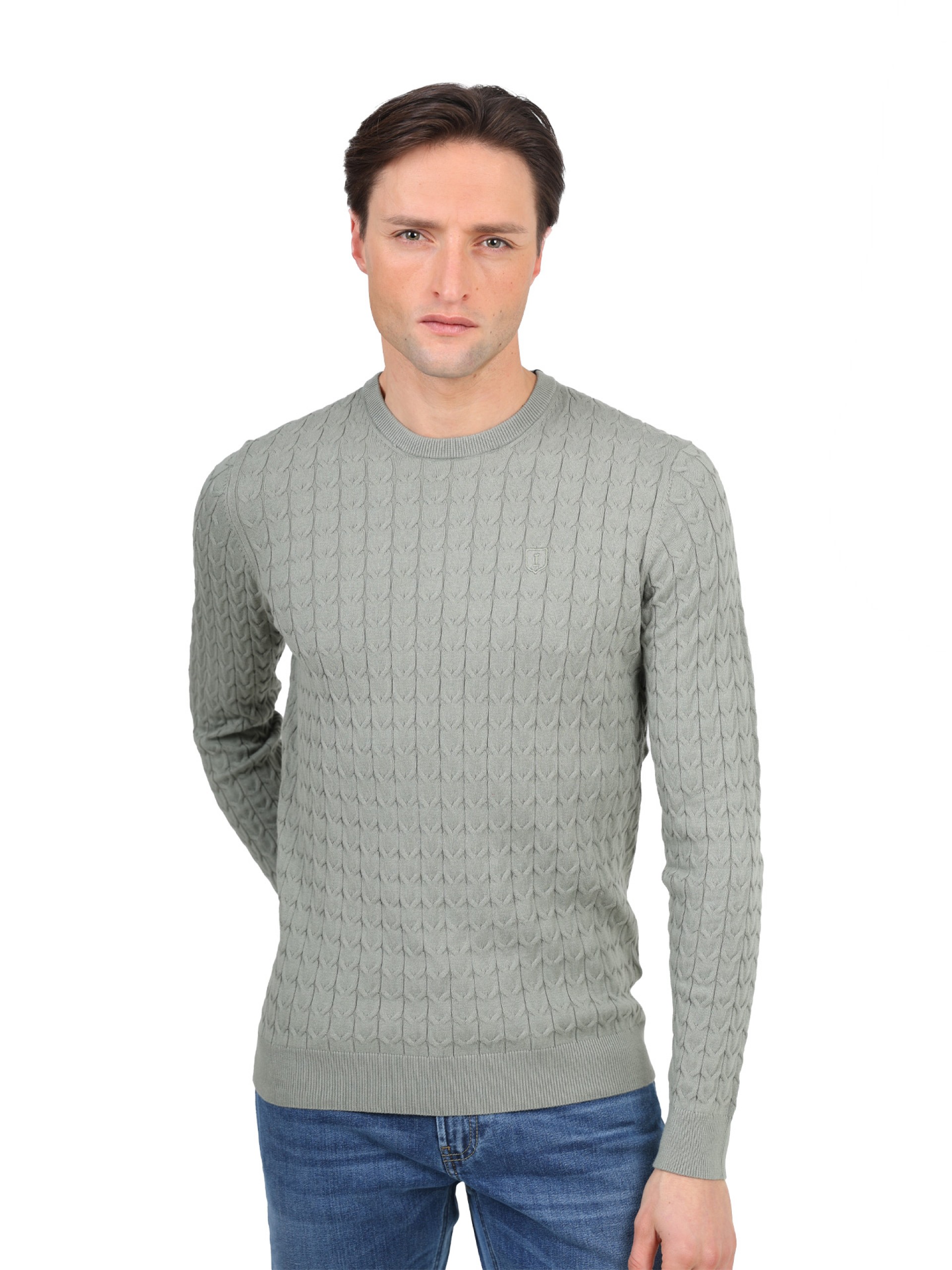 Cotton cable-knit sweater