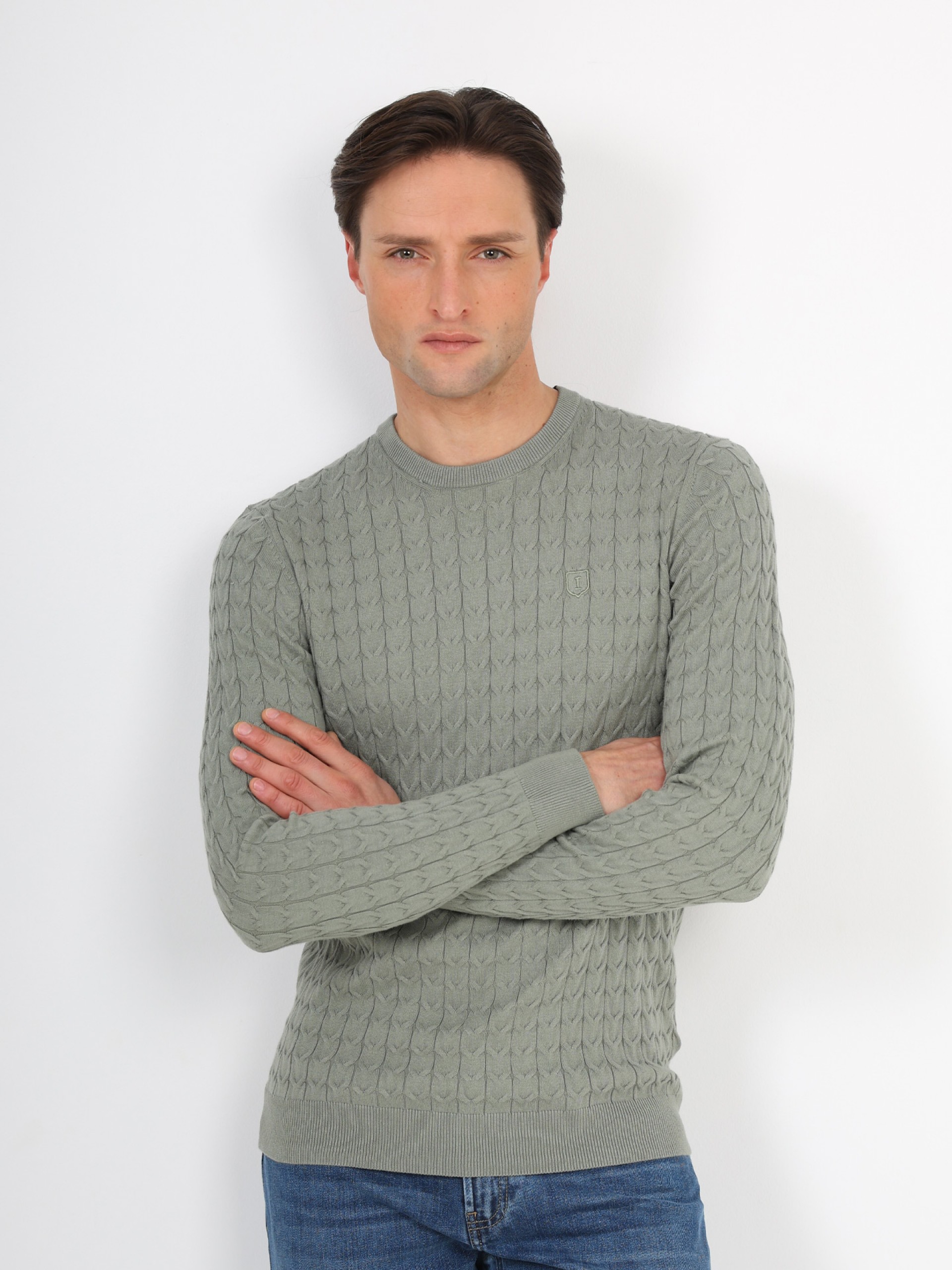Cotton cable-knit sweater