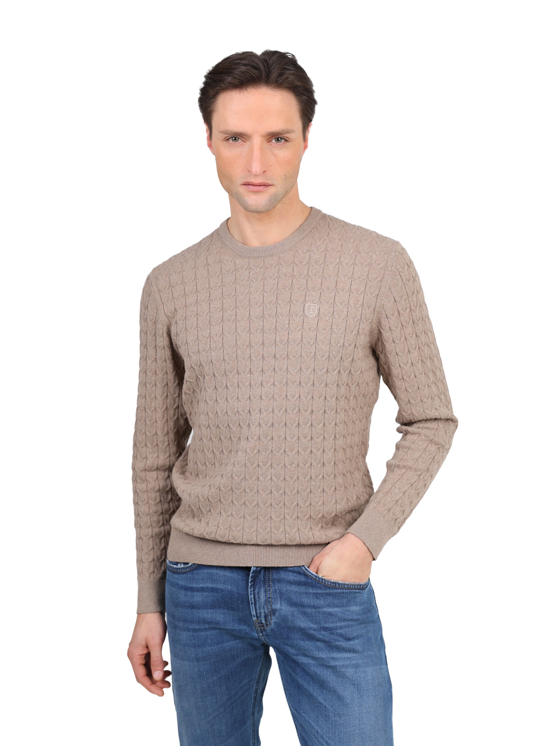 Cotton cable-knit sweater