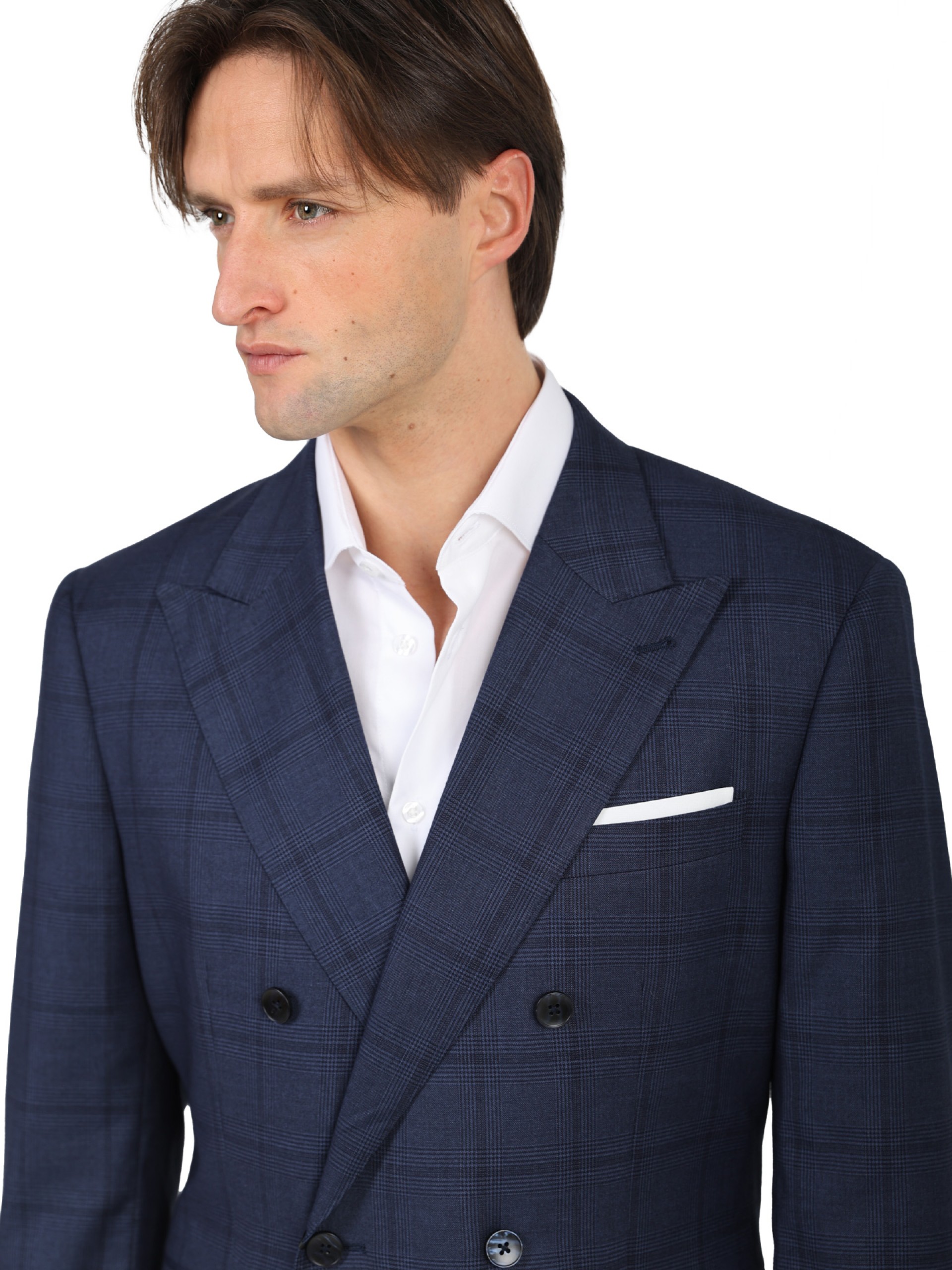 Traje cruzado con estampado