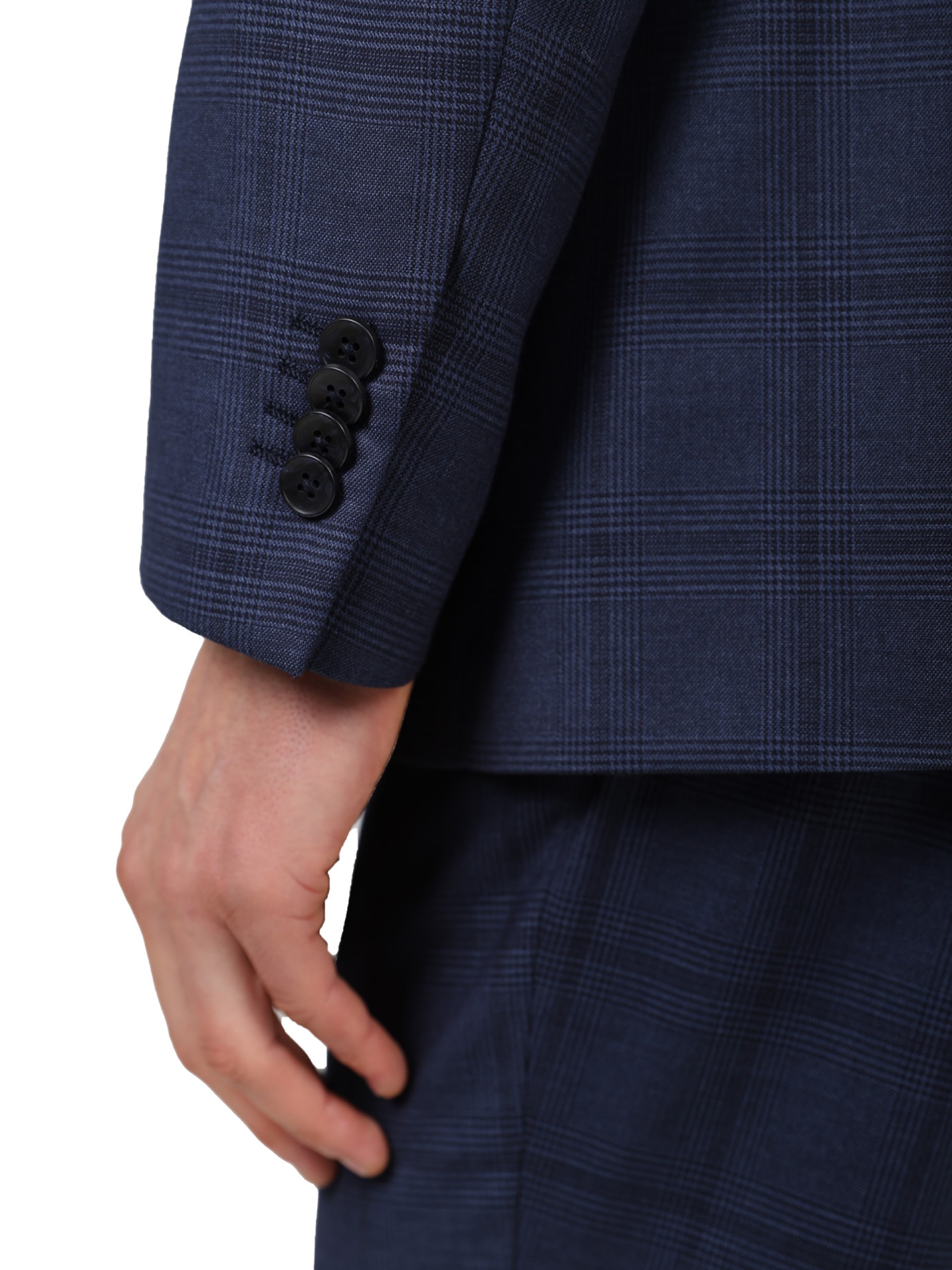 Traje cruzado con estampado