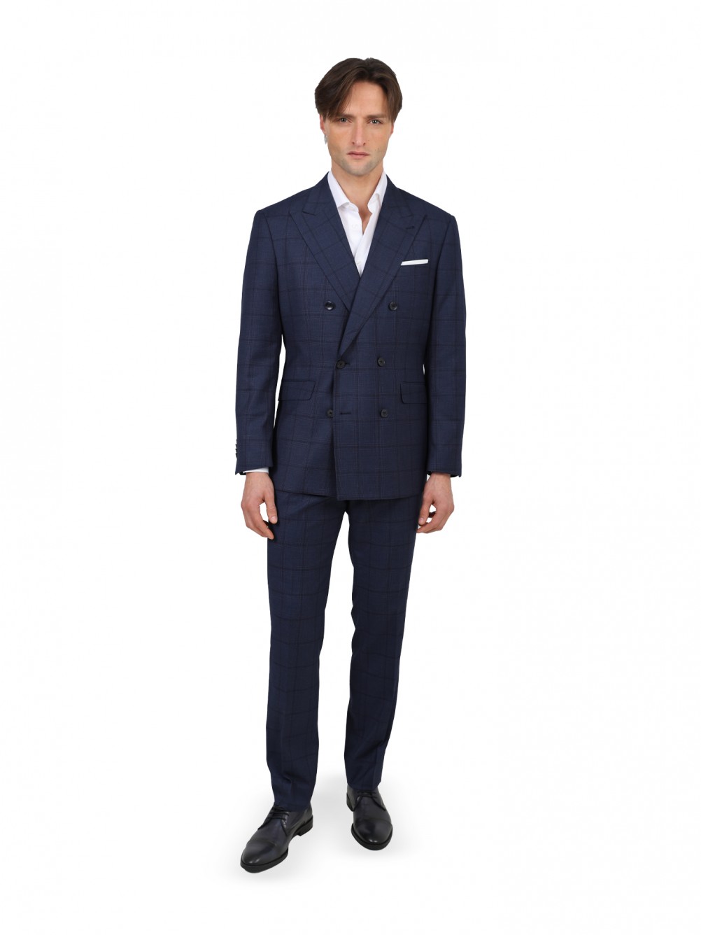 Double-breasted suit with pattern