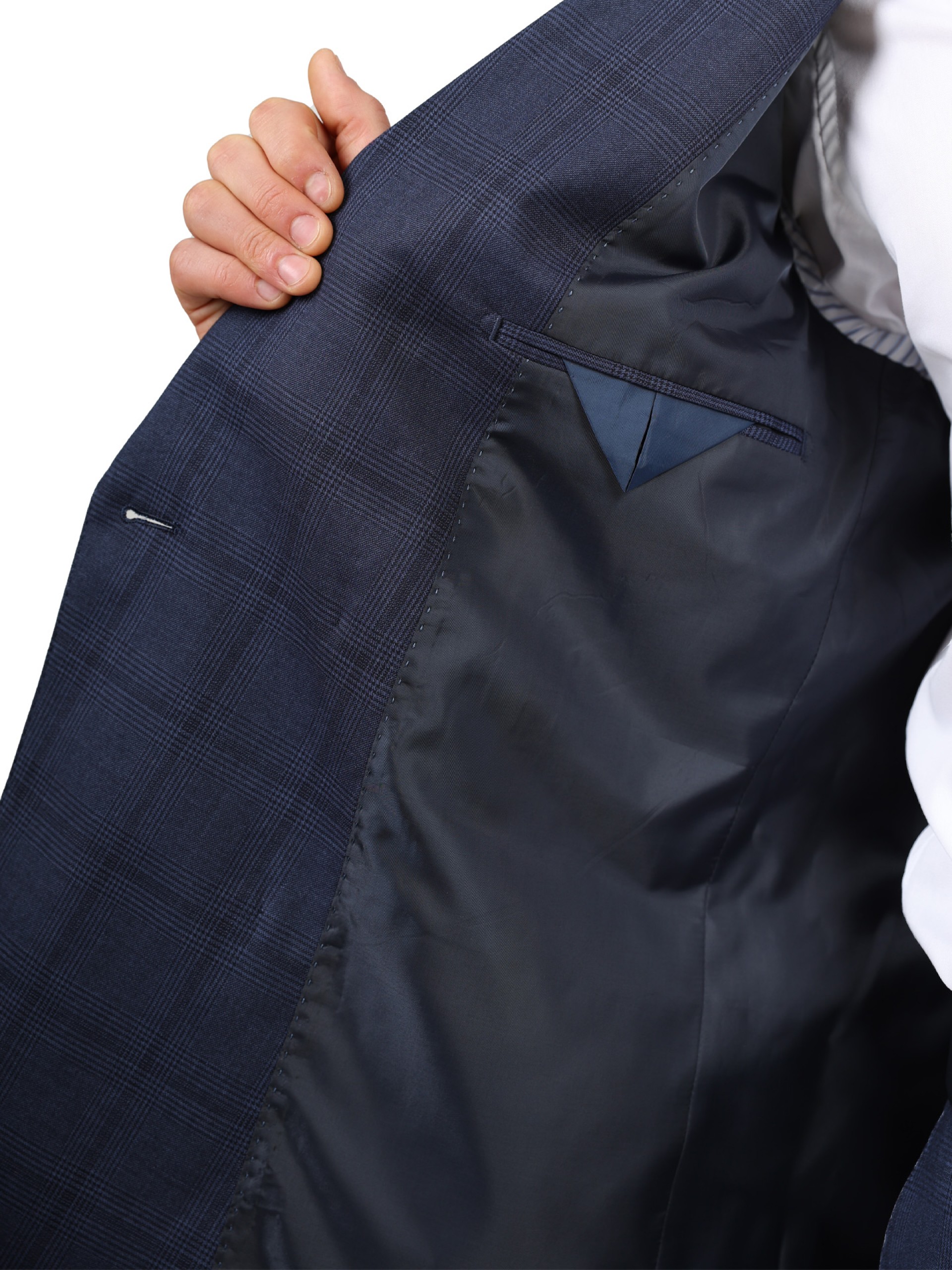 Traje cruzado con estampado