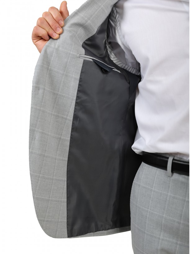 Traje con patrón regular fit Traje con patrón regular fit