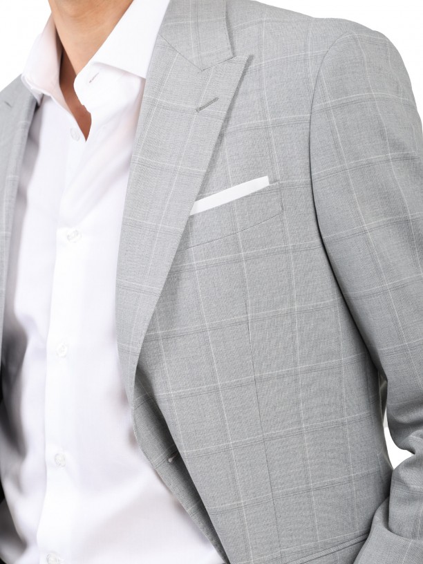 Traje con patrón regular fit Traje con patrón regular fit