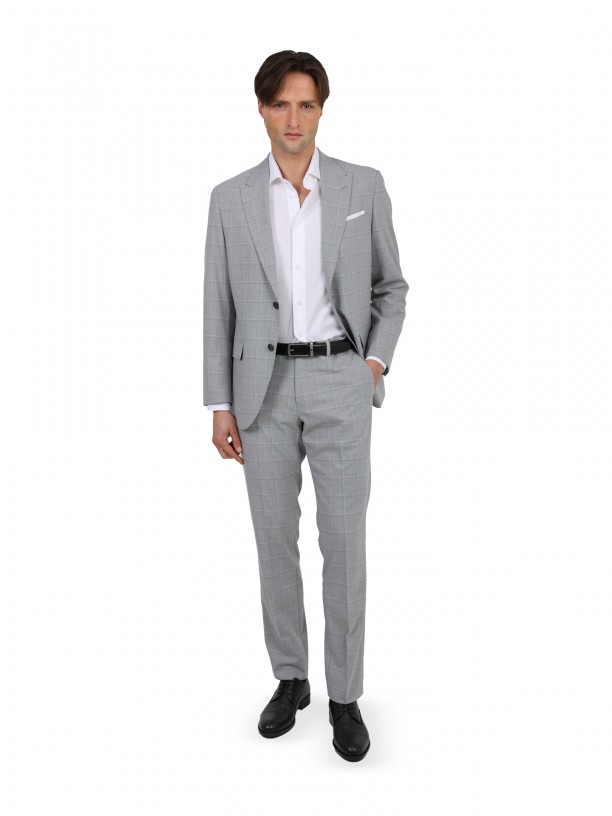Traje con patrón regular fit Traje con patrón regular fit