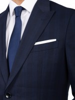 Blue patterned regular fit suit