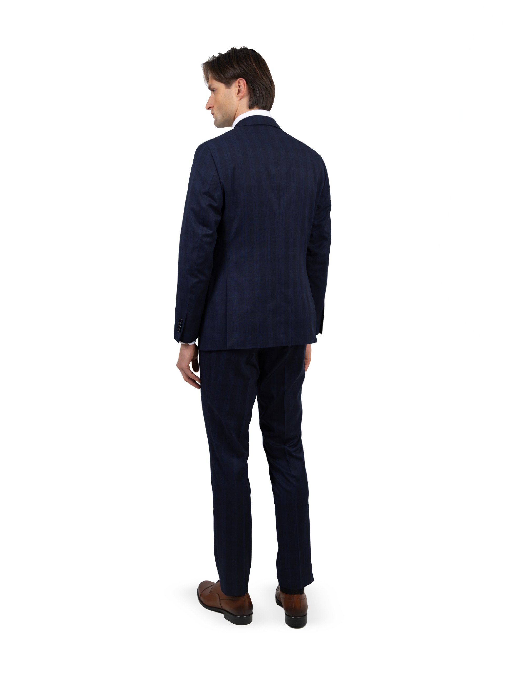 Traje azul con estampado de corte regular fit