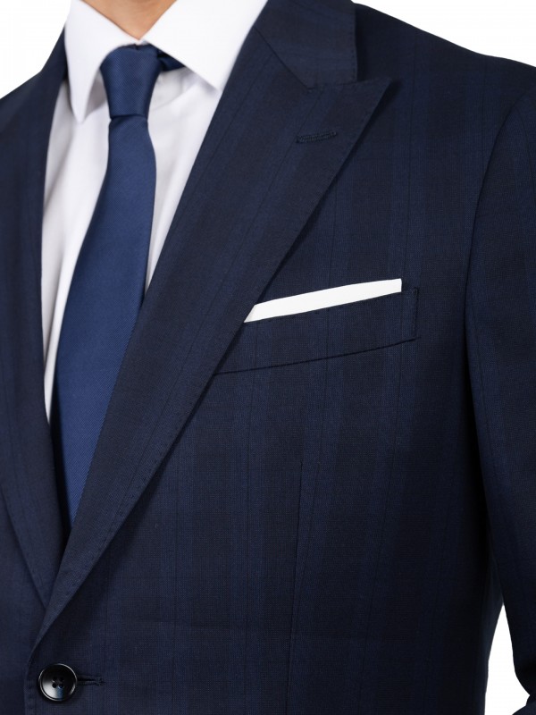 Blue patterned regular fit suit Blue patterned regular fit suit