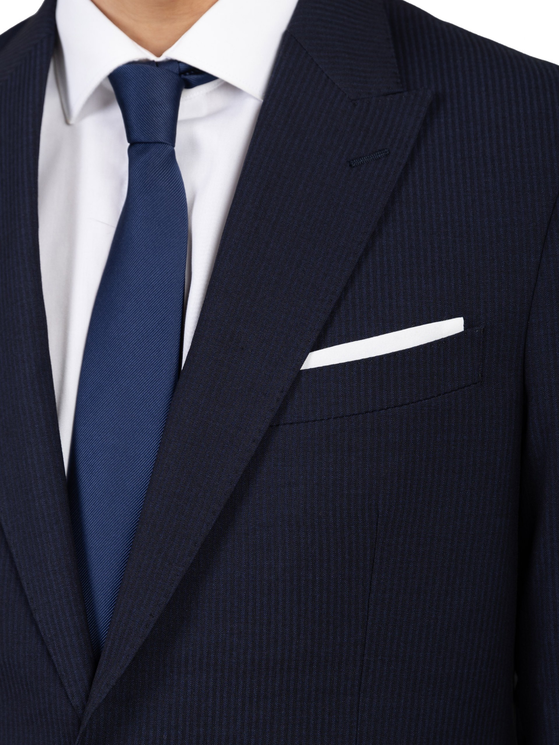 Traje azul con estampado de corte Slim Fit