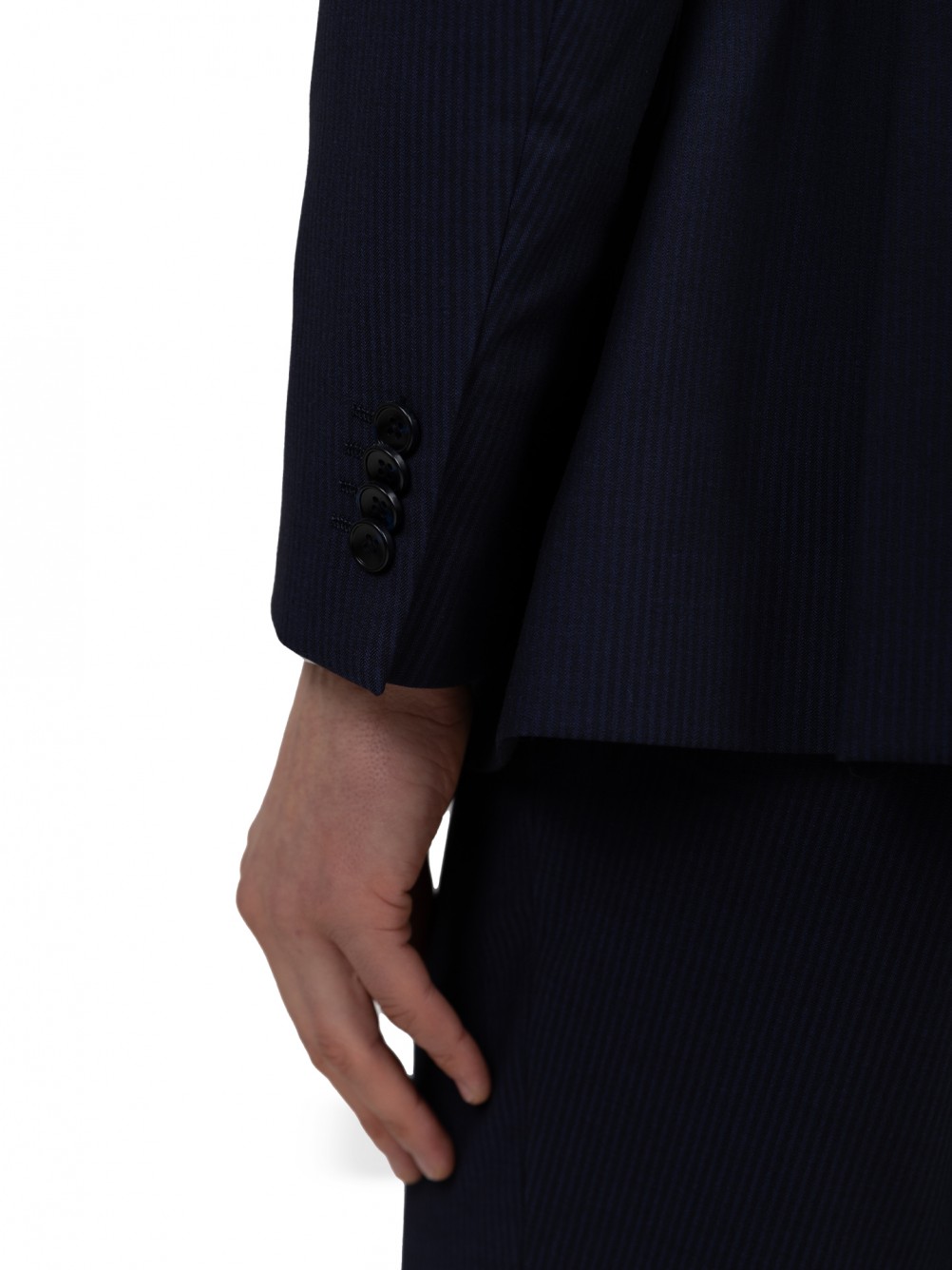 Fato azul com padr�o slim fit