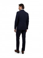 Fato azul com padrão slim fit Fato azul com padrão slim fit