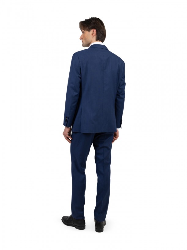 Fato listrado regular fit