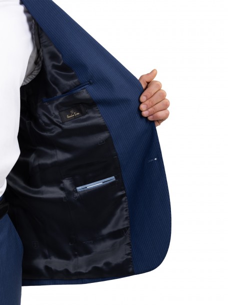 Fato listrado regular fit Fato listrado regular fit
