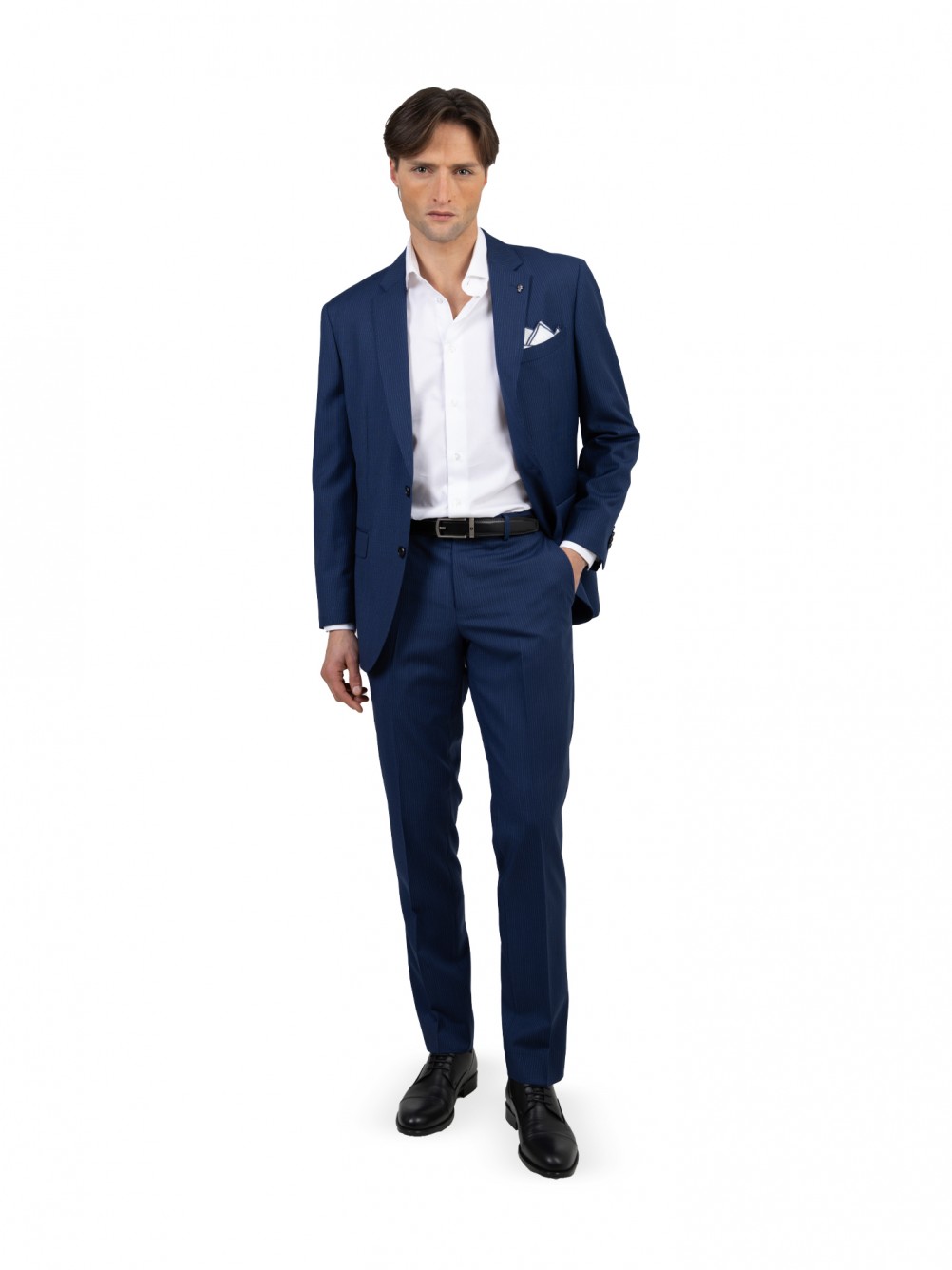 Fato listrado regular fit