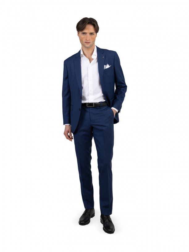 Fato listrado regular fit