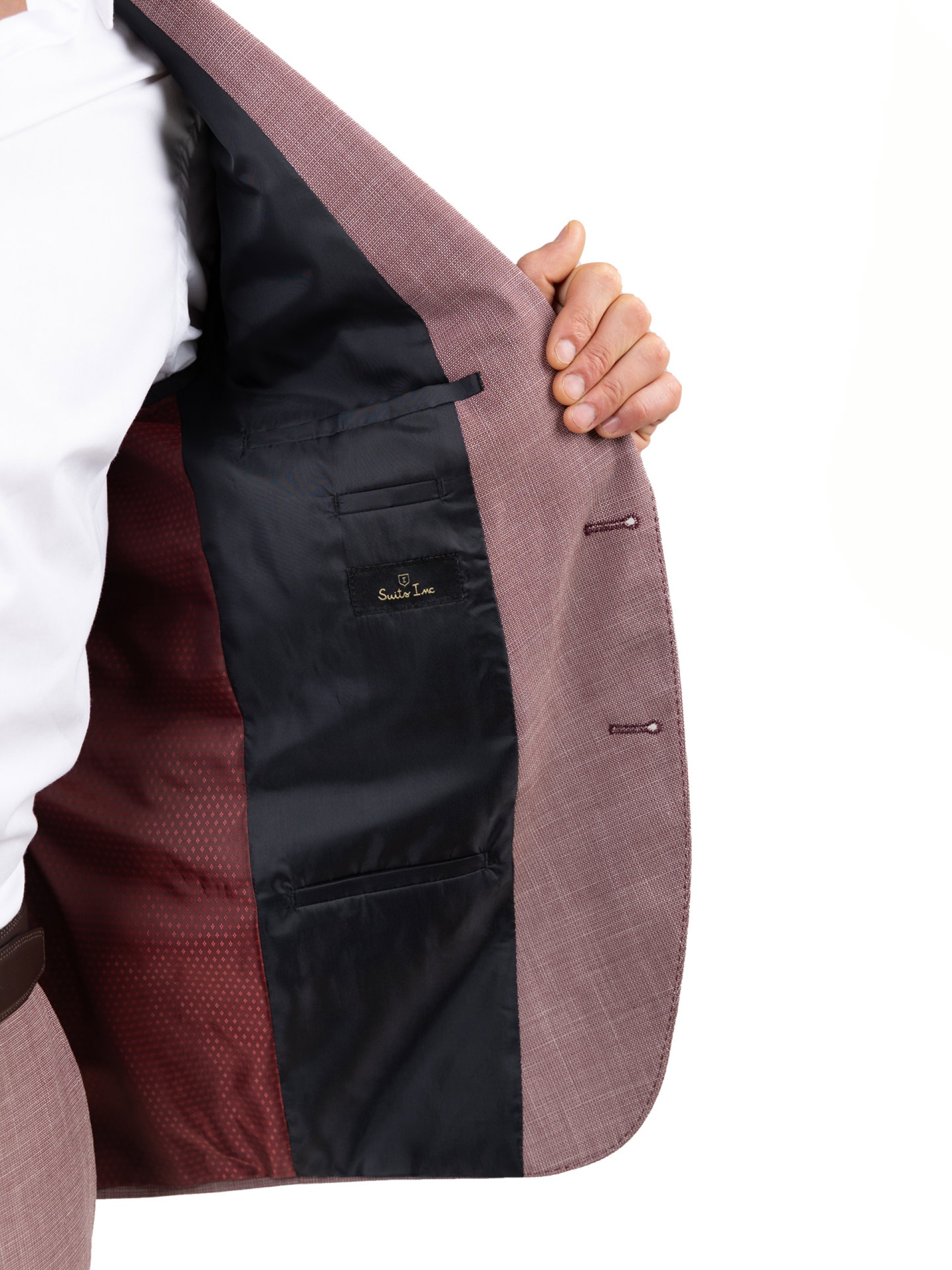 Traje de microestructura slim fit