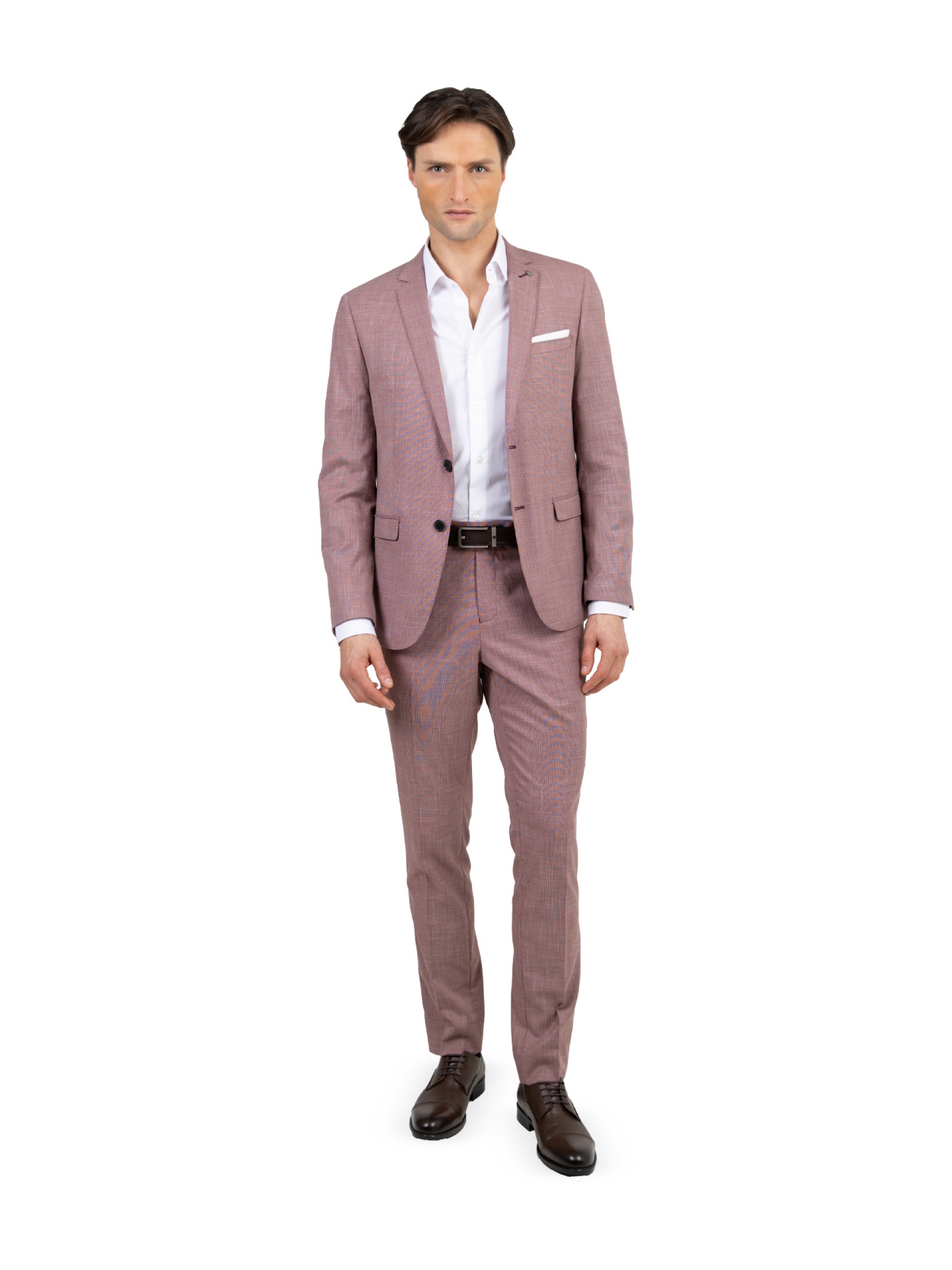 Traje de microestructura slim fit