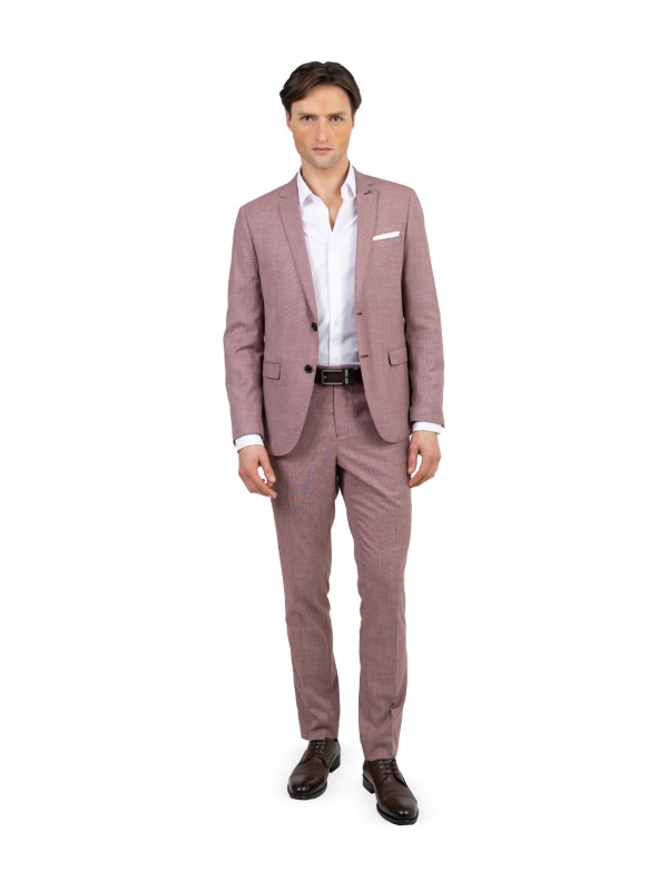 Traje de microestructura slim fit