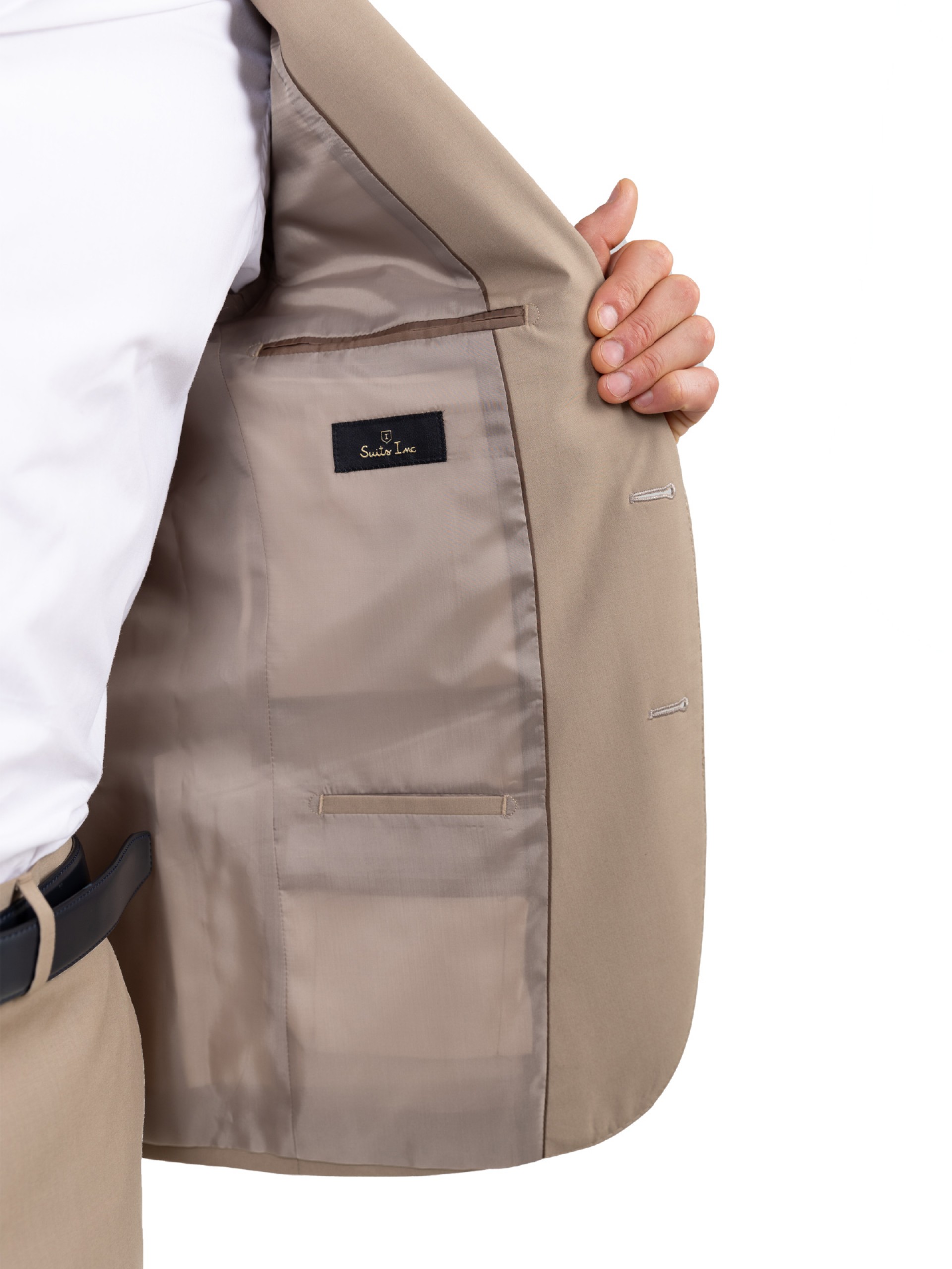 Traje liso de corte Slim Fit