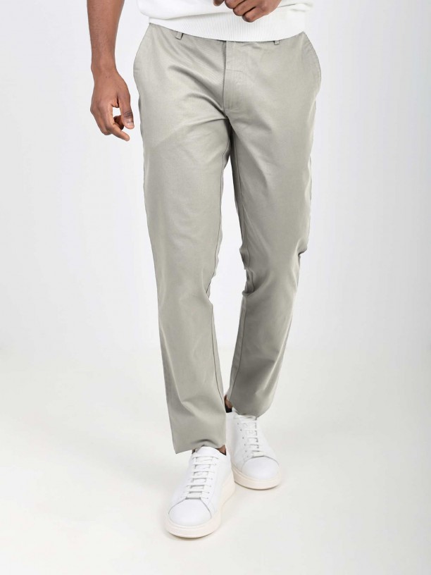 Pantalones chinos de algodn elstico